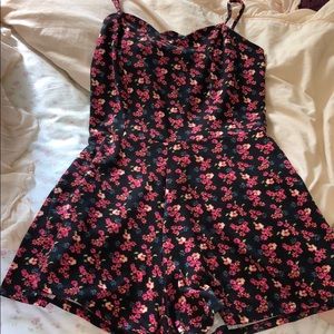 Floral Romper with Heart Detail